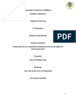 Informe Cientifico de Ánalisis Sensorial de La Masa para Pan