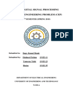 Ee-323 Digital Signal Processing Complex Engineering Problem (Cep)