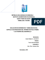 Evaluación de Diferencias y Semejanzas en El Capítulo III de Pedagogía Del Oprimido de Paulo Freire y Las Teorías Del Desarrollo