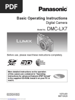 Dmc-Lx7: Basic Operating Instructions