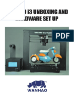 Wanhao I3 Unboxing and Hardware Set Up Rev.d PDF