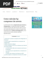 ¿Cómo CALCULAR El HP de Compresor de NEVERA - Solucionado PDF