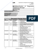 Document Title: Specification of Diagnostics Event Manager