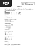 = 2 π f = 2 π (3.98) =25 rad /s: Assignment No 1 Problem