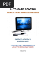 Automatic Control: Radouan Ait Mouha ID:12190210101