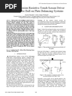 High Precession Resistive Touch Screen Driver Circuitry For Ball On Plate Balancing Systems