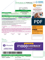 Disconnection Notice and Bill For: M/S Shamsuddin Bros