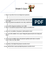 Pioneers Background Sheet 5 Quiz: Name