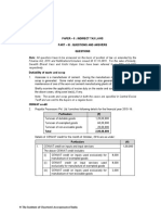 Paper - 8: Indirect Tax Laws Part - Iii: Questions and Answers Questions