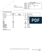 Hematology (CBC Profile) : 1911971176 Collection: Ms Mahwal Khan