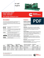 Diesel Generator Set QSX15 Series Engine: Power Generation