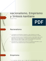 Tema 7 Racionalismo, Empirismo y Síntesis Kantiana