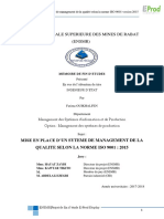 Mise en Place de La Norme Iso 9001 v2015