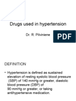 Drugs Used in Hypertension: Dr. R. Pilviniene