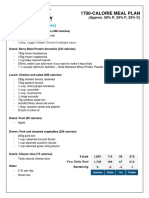 1700-Calorie Meal Plan: Day 1 (1,691 Calories)