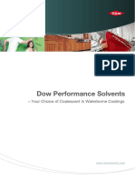 Dow Performance Solvents: - Your Choice of Coalescent in Waterborne Coatings