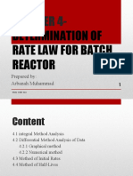 Chapter 4-: Determination of Rate Law For Batch Reactor