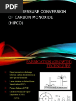 High Pressure Conversion of Carbon Monoxide (Hipco)