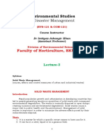 Disaster Management: Environmental Studies