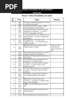 Banking Law Project Topics