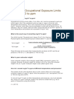 Converting Occupational Exposure Limits From MG