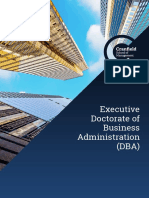 Executive Doctorate of Business Administration (DBA)