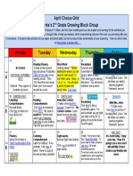 2nd Grade April Choice Board 2