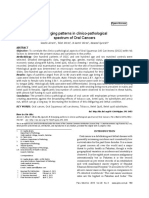 Emerging Patterns in Clinico-Pathological Spectrum of Oral Cancers