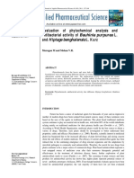 Evaluation of Phytochemical Analysis and Antibacterial Activity of Bauhinia Purpurea L. and Hiptage Benghalensis L. Kurz