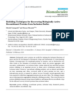 Biomolecules: Refolding Techniques For Recovering Biologically Active Recombinant Proteins From Inclusion Bodies