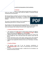 Constitutinal Doctrines Used For The Interpretation of The Constitution