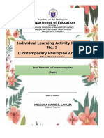 Individual Learning Activity Package No. 3 (Contemporary Philippine Arts From The Regions)