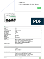 Product Data Sheet: C120H - Circuit Breaker - 4P - 100A - B Curve