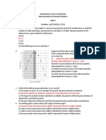 Preparatory Course in Economics Microeconomics of Product Markets Quiz 2