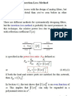 Filter Design by Insertion Loss