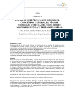 020 - Técnicas Quirúrgicas en Otología. Conceptos Generales. Vías de Abordaje. Cirugía Del Oído Medio Mastoidectomía y Timpanop PDF