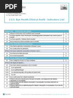 2.2.4. Eye Health Clinical Audit - Indicators List: Section One: Primary Eye Care Checks