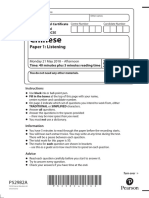 Edexcel IGCSE Chinese 4CN0 20180522