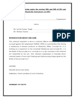 Criminal Complaint Under The Section 406 and 420 of IPC and Section 138 of Negotiable Instrument Act, 1881