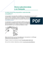 Les Propositions Subordonnées Complétives en Français