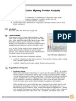 Teacher Guide: Mystery Powder Analysis: Learning Objectives