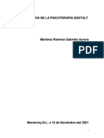 Fundamentos de La Psicoterapia Gestalt Ramirez Martinez