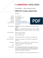 DIGM 4372: Costing in Digital Media: Course Syllabus - Subject To Change With Notice