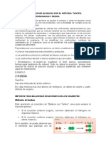 Balance de Ecuaciones Quimicas Por El Metodo