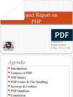 A Project Report On PHP: Submitted By: Meghna Agarwal B.Tech., 4 Yr., C.S.E