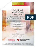 Schools and Anti-Trafficking Awareness: Education/Training Key Influencers & Students