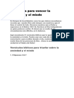 Versículos para Vencer La Ansiedad y El Miedo