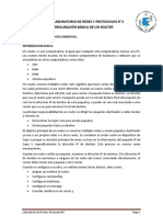 Laboratorio #3 - Configuración Básica de Un Router