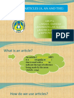 English Articles (A, An and The) English Articles (A, An and The)