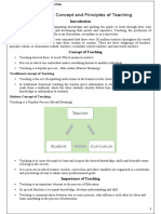 Unit # 1 The Concept and Principles of Teaching